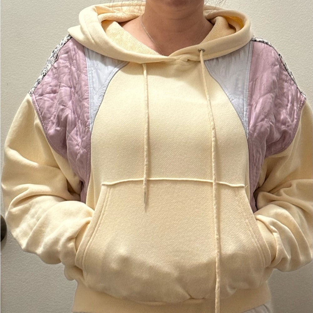 Multicolored Raglan Long Sleeve Boxy Sweatshirt